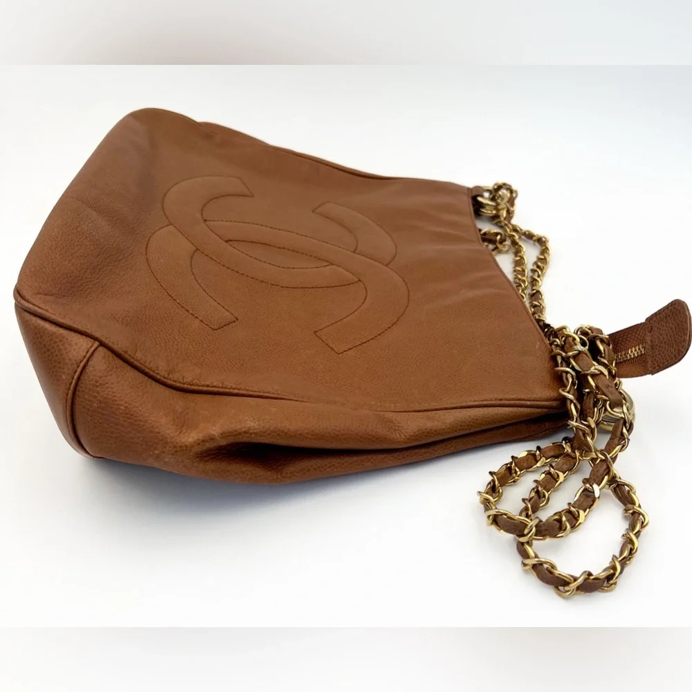 Chanel Brown Caviar Leather Shoulder Bag - Picture 7 of 7